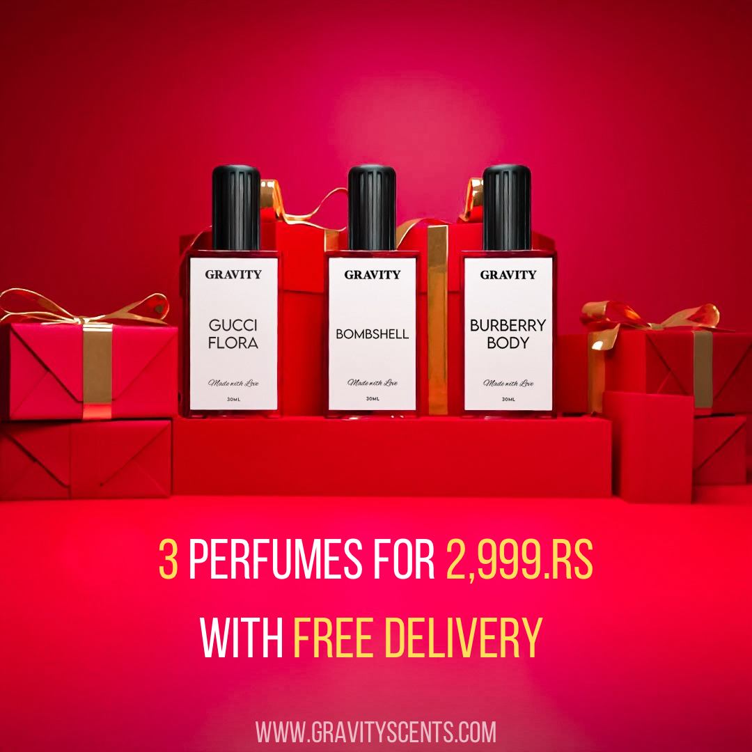THREE WOMENS PERFUME BUNDLE                   ( BOMBSHELL, GUCCI FLORA AND BURBERRY BODY )